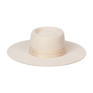 Lack of Color Juno Boater Hat in Cream